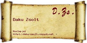 Daku Zsolt névjegykártya